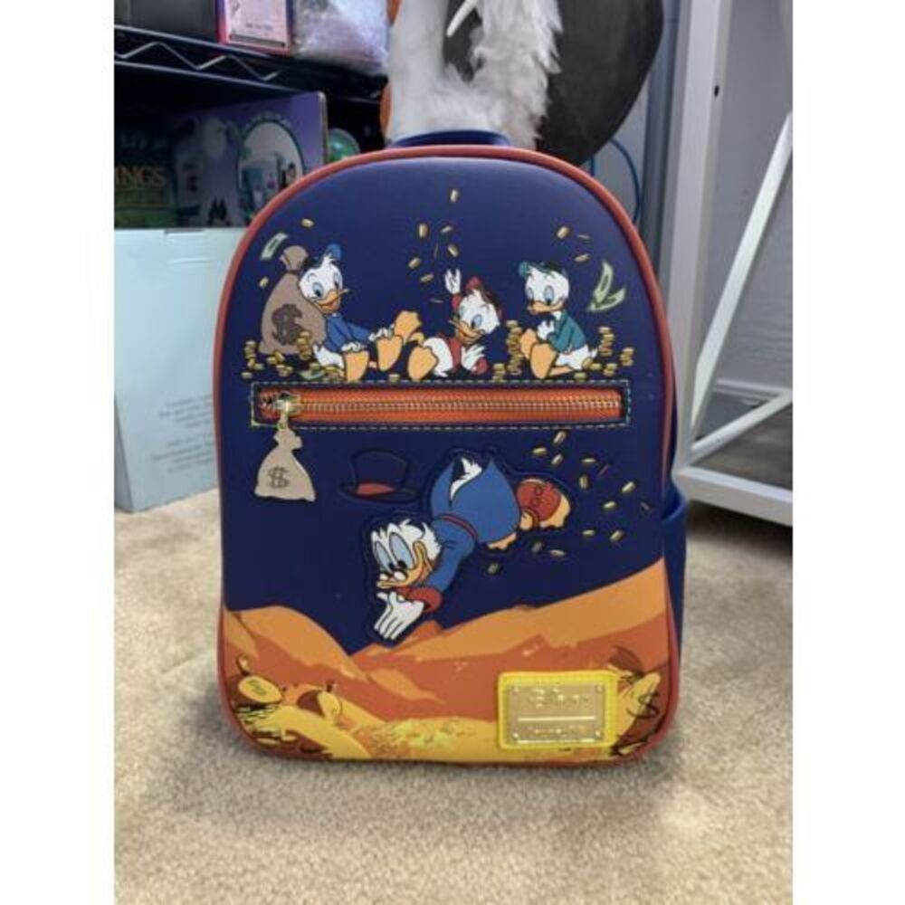 Loungefly Disney DuckTales Gold Coins Scrooge McDuck Mini Backpack NWT